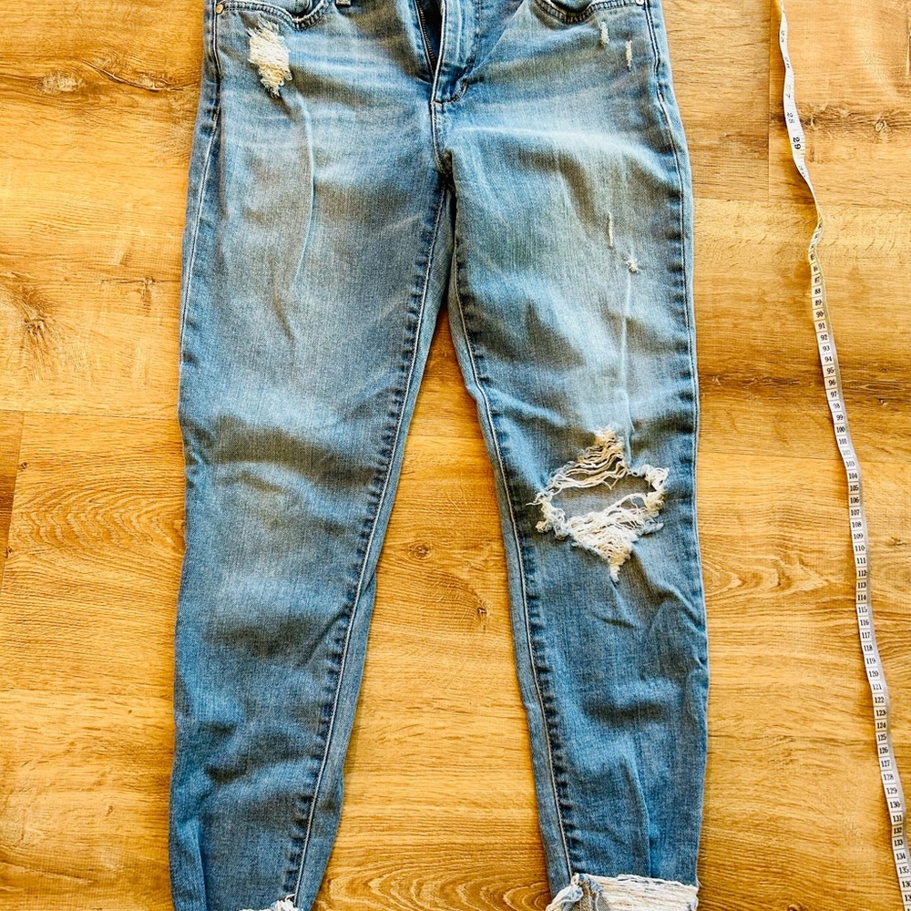 Joe's Jeans Light Blue Distressed Ankle Jeans